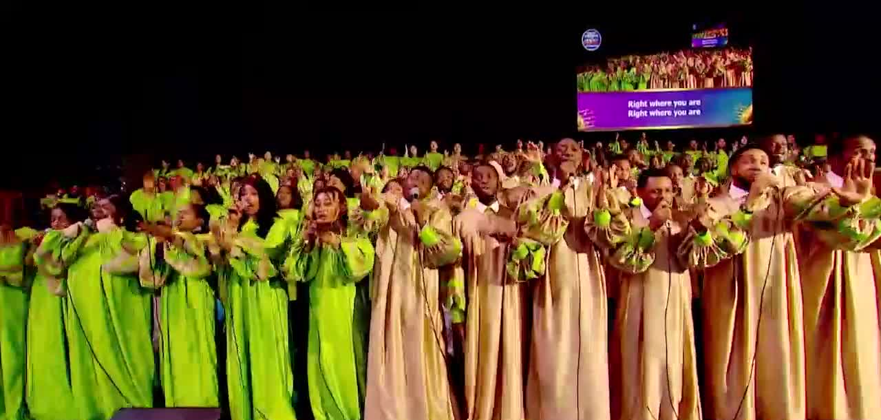 Choir ministering during worship at Christ Embassy Durban